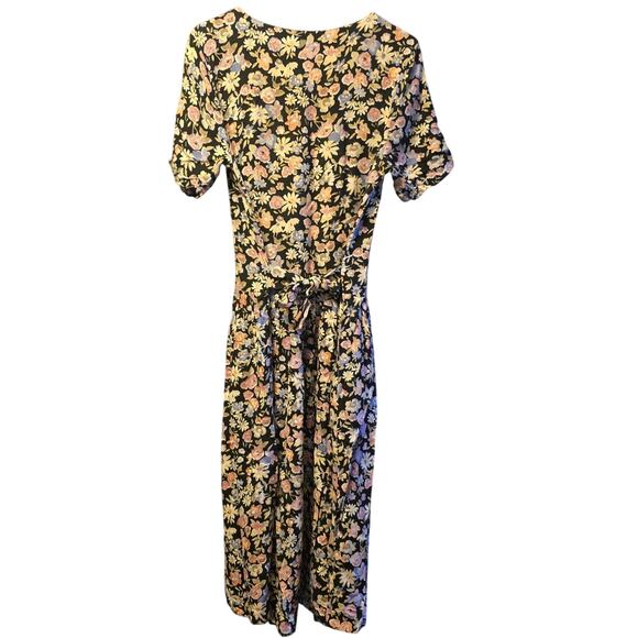 Maxime Floral Button Front Midi Dress size large - Picture 2 of 5